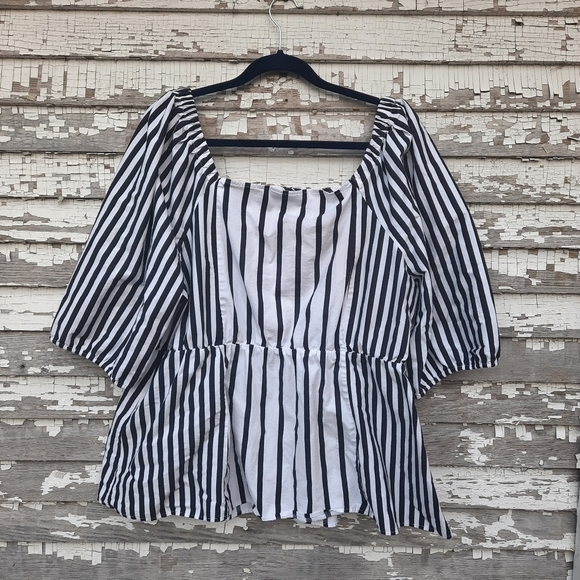 🌟 Lane Bryant striped shirt size 20 - Picture 4 of 6